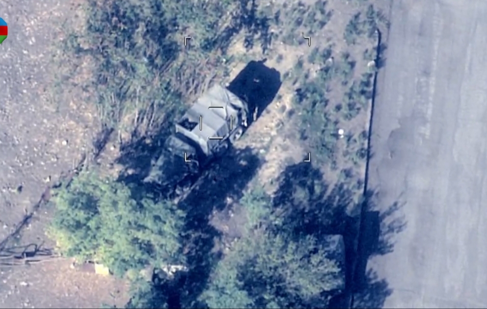 Azerbaijan`s Defense Ministry: Military personnel and armored vehicles of enemy getting ready for redeployment destroyed VIDEO