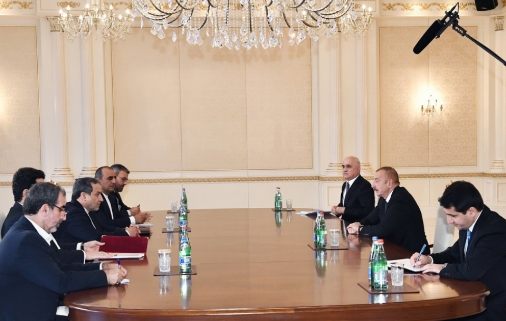 Staatspräsident Ilham Aliyev empfängt iranische Delegation VIDEO
