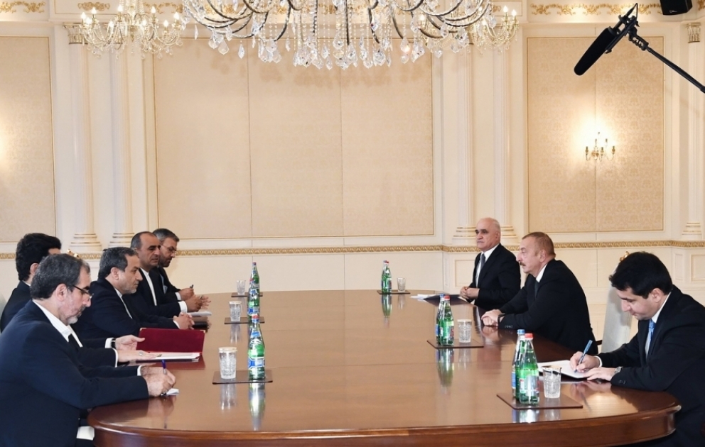Le président Ilham Aliyev reçoit une délégation iranienne VIDEO