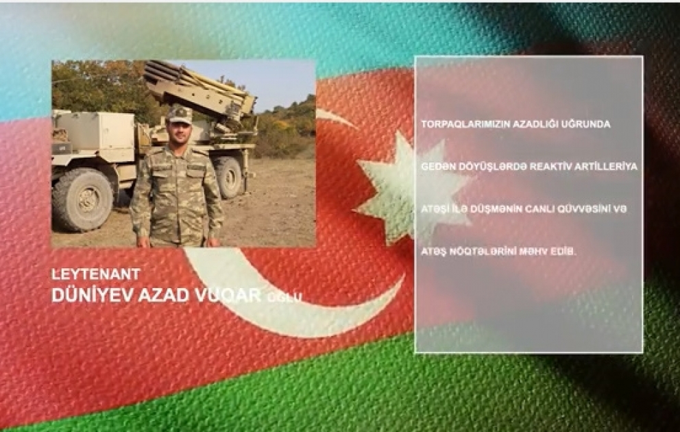 Düşmənə böyük itkilər verən zabitimiz VİDEO