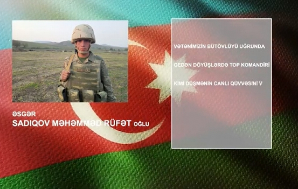 Düşmənin canlı qüvvəsini və texnikasını məhv edən top komandiri VİDEO