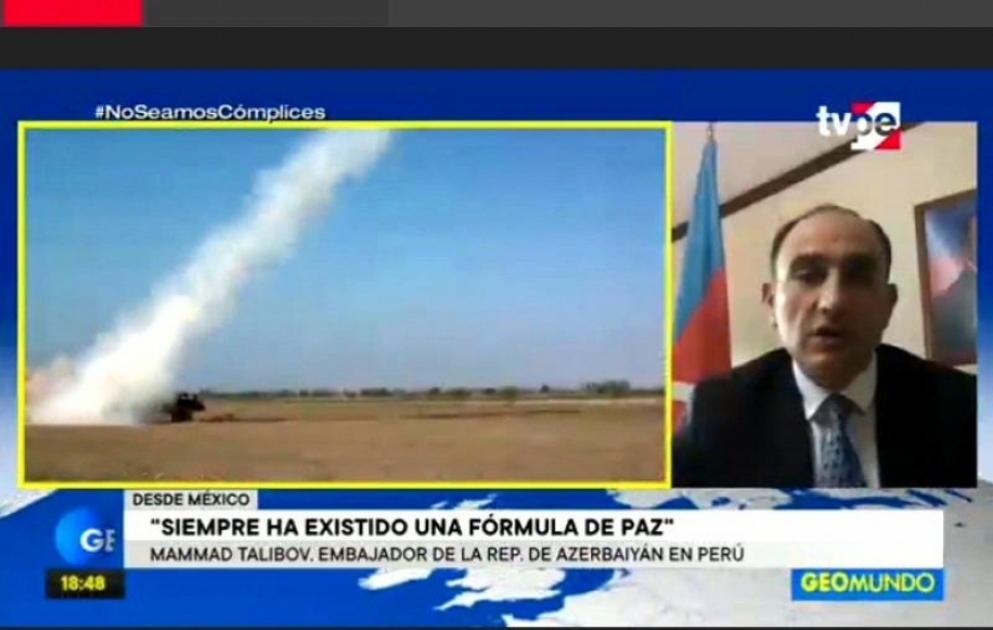 Peru dövlət televiziya kanalının aparıcısı: “Azərbaycan ərazilərinin işğalı qəbuledilməzdir” VİDEO