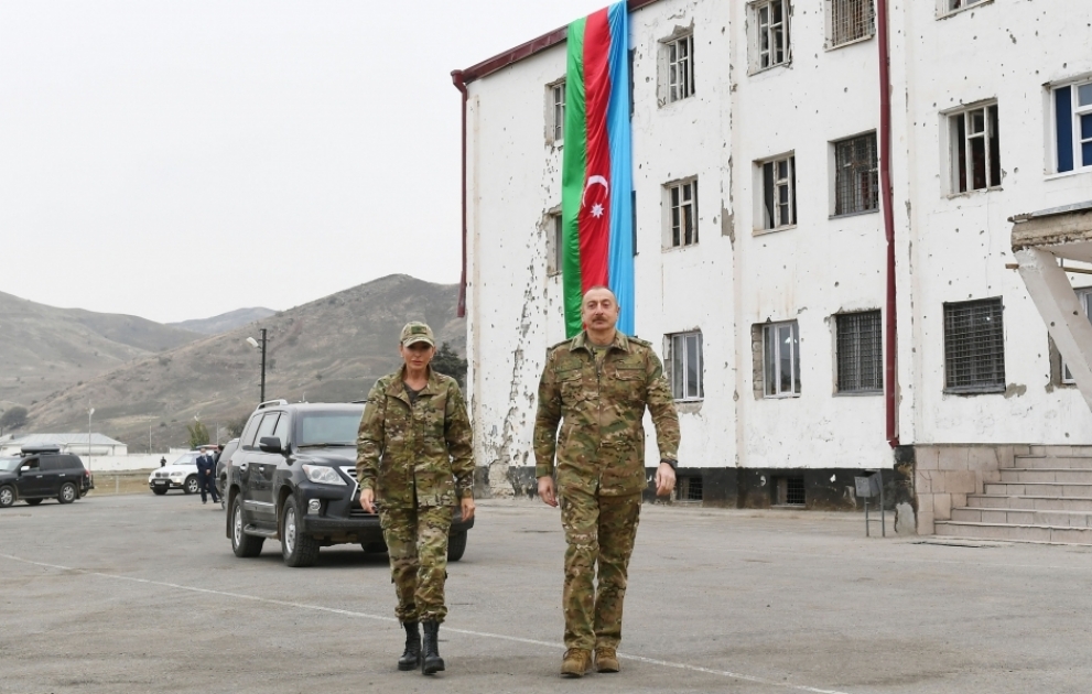 Präsident Ilham Aliyev und First Lady Mehriban Aliyeva besuchen aus Okkupation befreite Regionen Füsuli und Jabrayil VIDEO