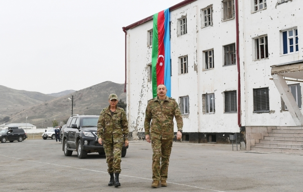 President Ilham Aliyev and first lady Mehriban Aliyeva visited liberated from occupation Fuzuli and Jabrayil districts, as well as Fuzuli and Jabrayil cities VIDEO