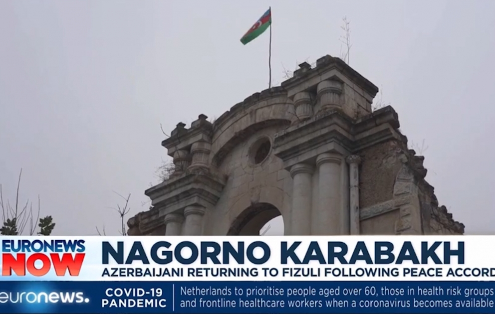 “Euronews” telekanalı işğaldan azad olunmuş Füzuli şəhərindən reportaj hazırlayıb VİDEO
