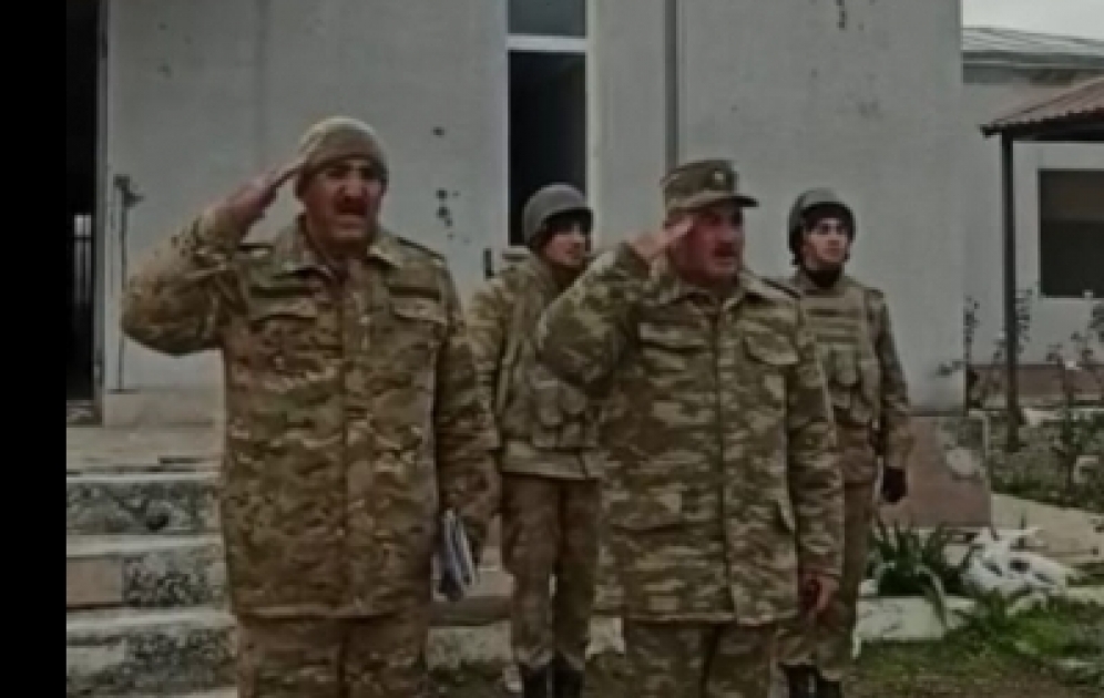 Ağdamın Şelli kəndində Azərbaycan bayrağı ucaldılıb VİDEO