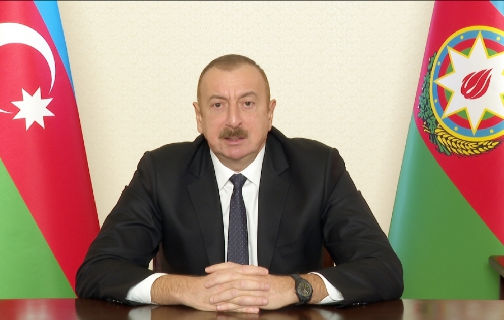Президент Азербайджана Ильхам Алиев обратился к народу ВИДЕО