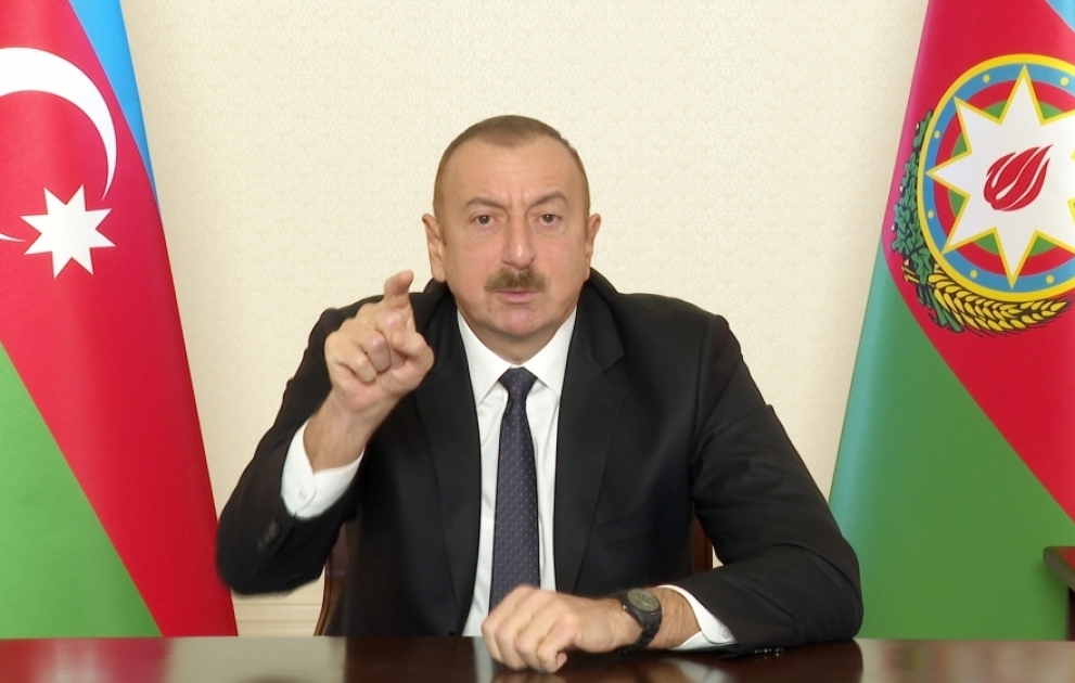 Prezident: Bütövlükdə torpaqlarımızın işğal altına düşməsində əsas günahkar Azərbaycan Xalq Cəbhəsidir VİDEO