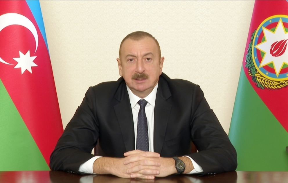 Aserbaidschans Präsident Ilham Aliyev appellierte an aserbaidschanische Bevölkerung VIDEO