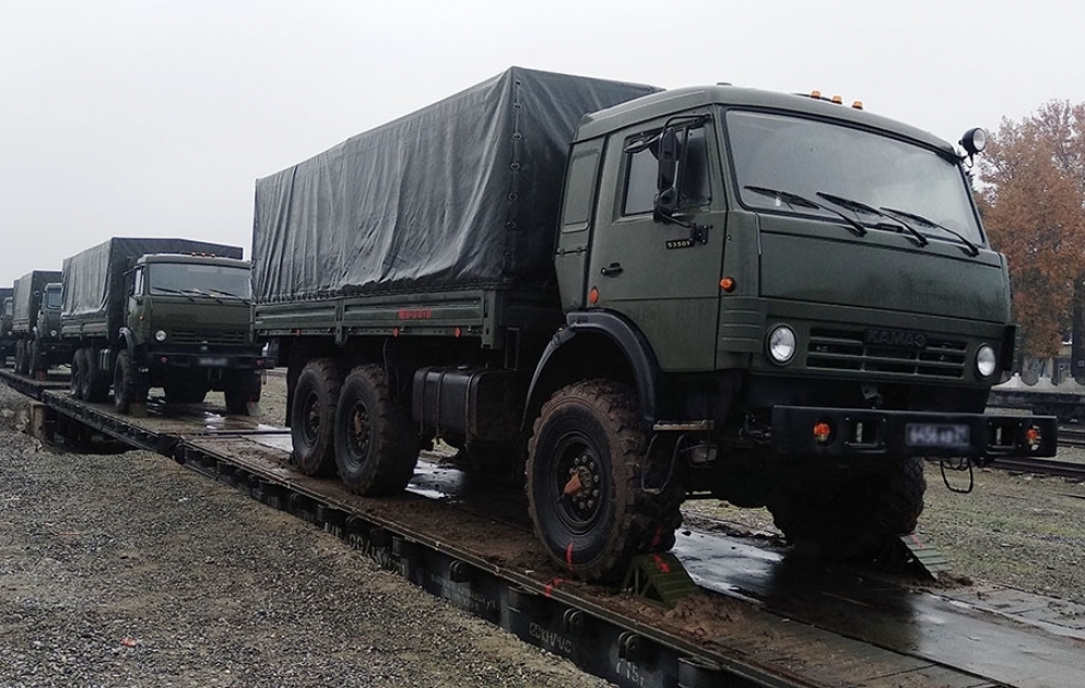 Azerbaijan`s Defense Ministry: Other logistic support assets for peacekeeping contingent delivered VIDEO