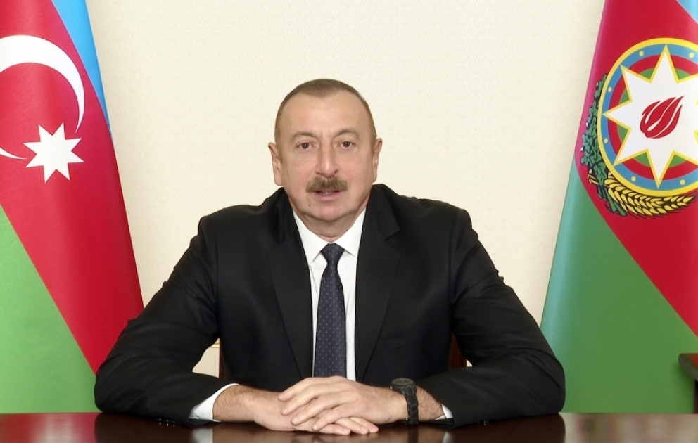 Президент Азербайджана Ильхам Алиев обратился к народу ВИДЕО