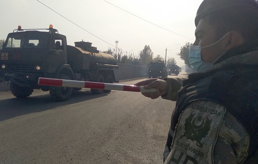 Azerbaijan`s Ministry of Defense: Other logistic support assets brought for peacekeeping contingent delivered to destination point VIDEO