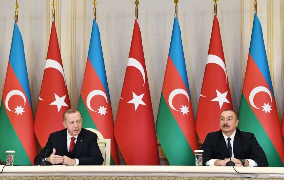 Azərbaycan və Türkiyə prezidentləri mətbuata birgə bəyanatlarla çıxış ediblər YENİLƏNİB VİDEO