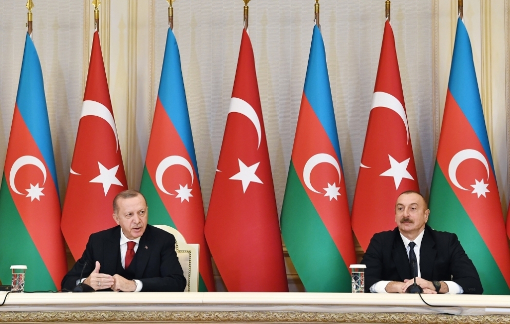 Azerbaijani, Turkish presidents made press statements VIDEO