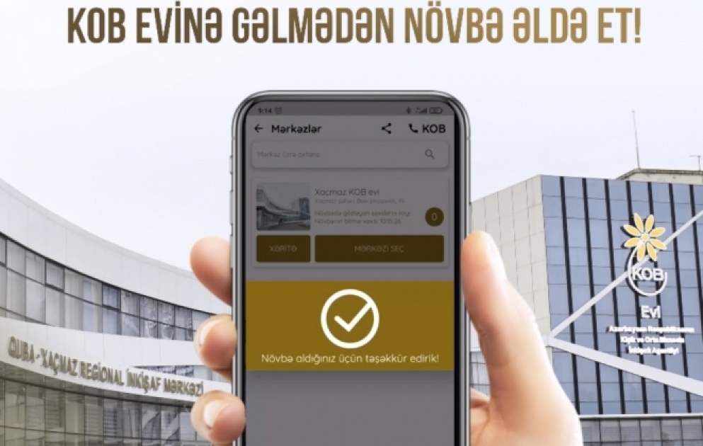 Sahibkarlar üçün “KOB növbə” mobil tətbiqi istifadəyə verilib VİDEO