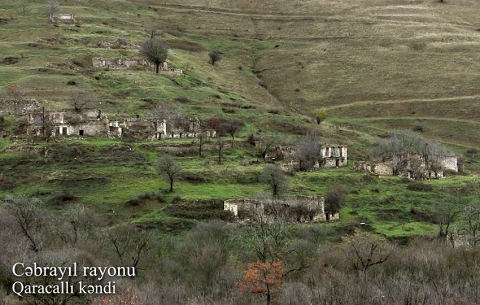 Müdafiə Nazirliyi Cəbrayıl rayonunun Qaracallı kəndinin videogörüntülərini yayıb VİDEO