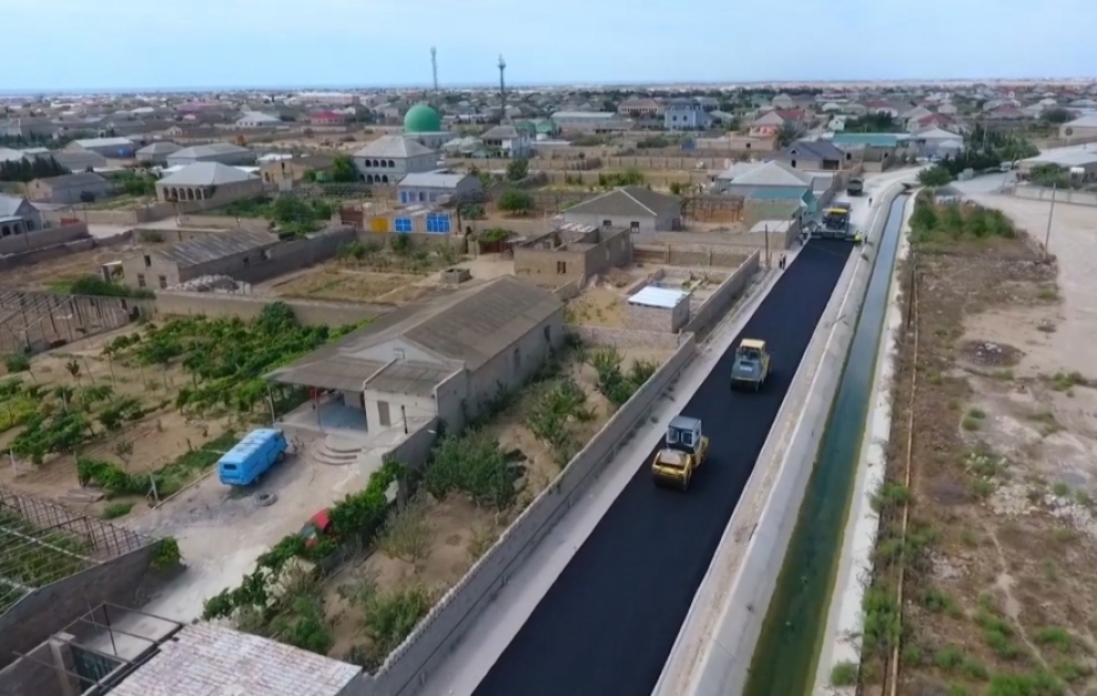 Xəzər rayonunda uzunluğu 52,4 kilometr olan küçə və yollarda təmir işləri yekunlaşır VİDEO