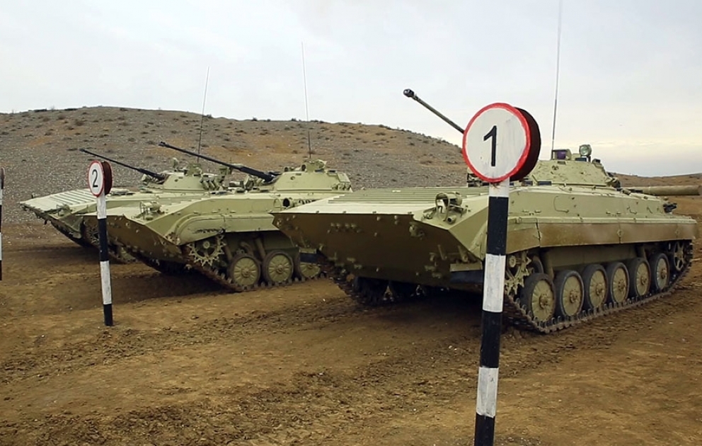 Azerbaijani army units conduct combat training classes VIDEO