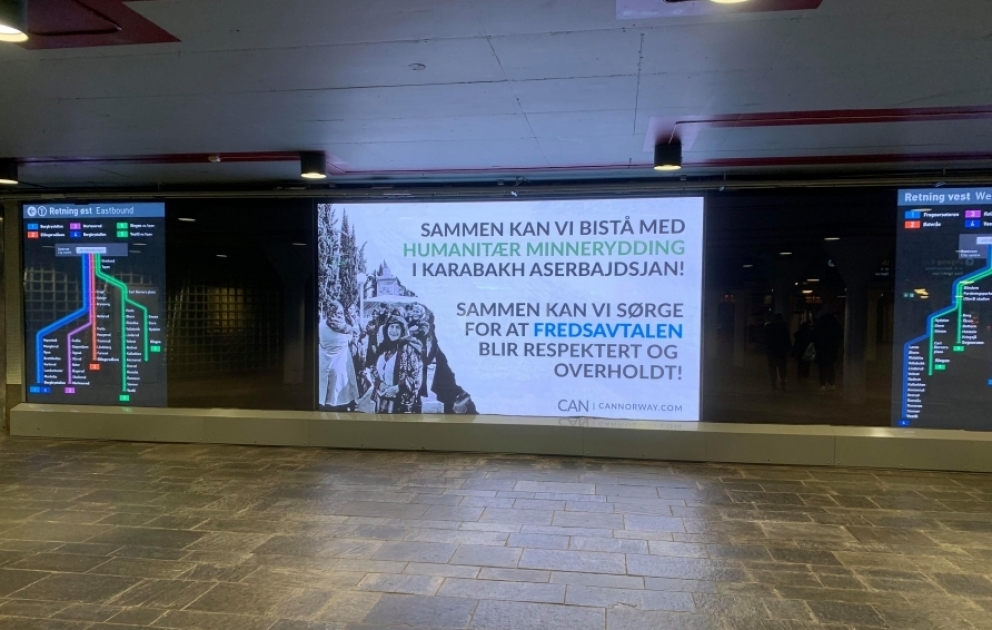 Oslonun mərkəzində Qarabağ həqiqətləri barədə məlumat verən 200 bilbord quraşdırılıb VİDEO