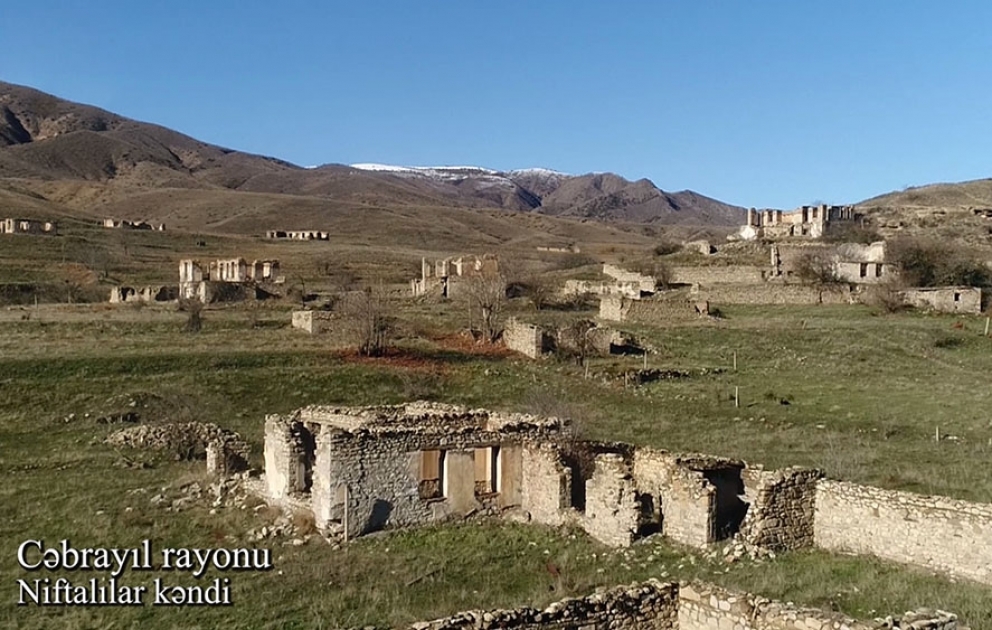 Müdafiə Nazirliyi Cəbrayıl rayonunun Niftalılar kəndinin videogörüntülərini paylaşıb VİDEO