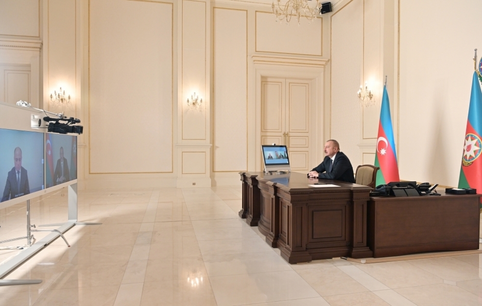 Prezident İlham Əliyev Anar Kərimovu mədəniyyət naziri təyin olunması ilə əlaqədar videoformatda qəbul edib VİDEO