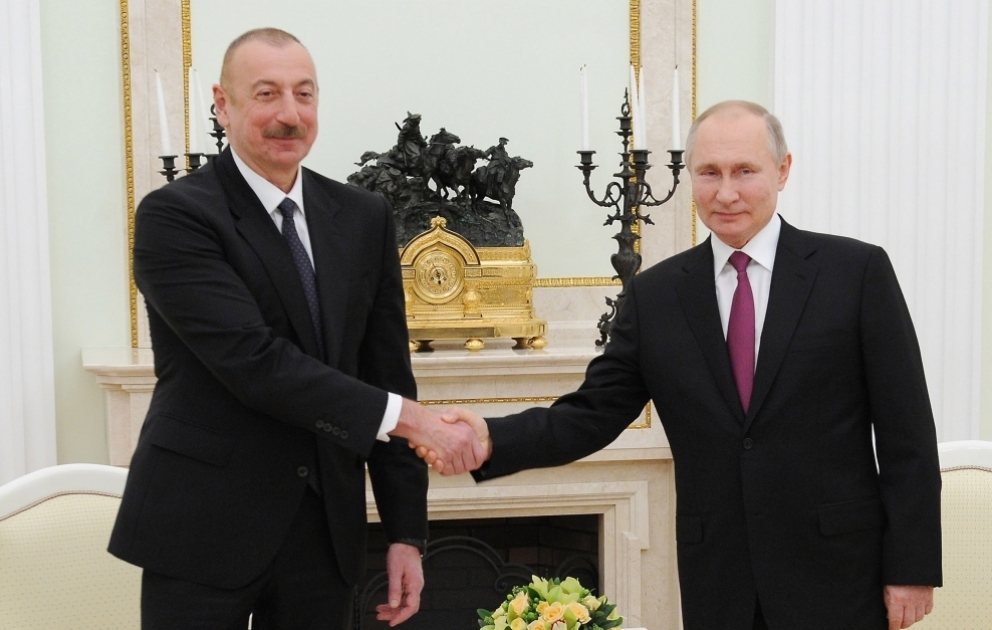 Azərbaycan Prezidenti İlham Əliyev və Rusiya Prezidenti Vladimir Putinin ikitərəfli görüşü olub YENİLƏNİB VİDEO