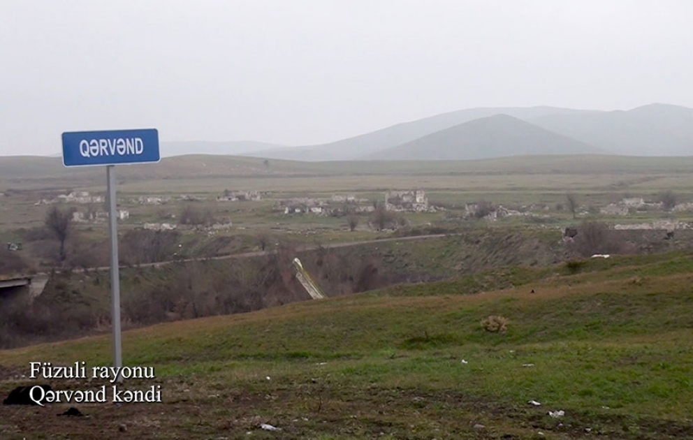 Une vidéo du village de Guervend de la région de Fuzouli a été diffusée VIDEO
