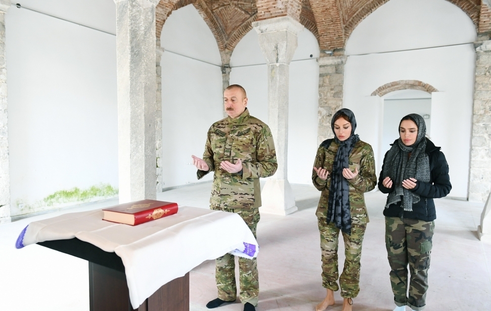 President Ilham Aliyev laid foundation stones for Fuzuli-Shusha highway and Fuzuli airport in Fuzuli district, visited the city of Shusha VIDEO