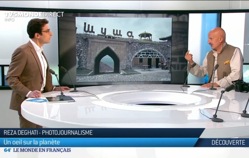 Reza Deqati Fransanın TV5MONDE kanalında Şuşanın tarixindən, erməni vəhşiliklərindən və Azərbaycan multikulturalizmindən bəhs edib VİDEO