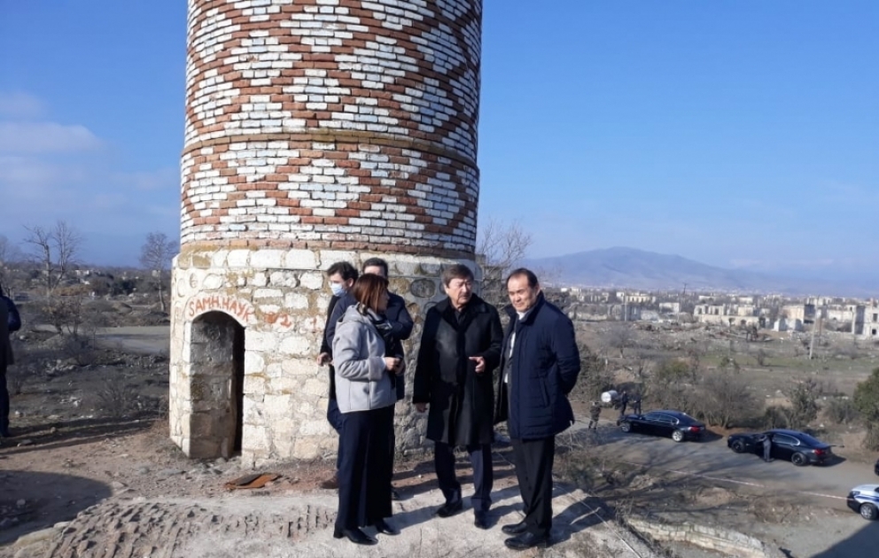 TÜRKSOY-un, Türk Şurasının, Beynəlxalq Türk Mədəniyyəti və İrsi Fondunun nümayəndə heyəti Ağdam rayonuna səfər edib VİDEO