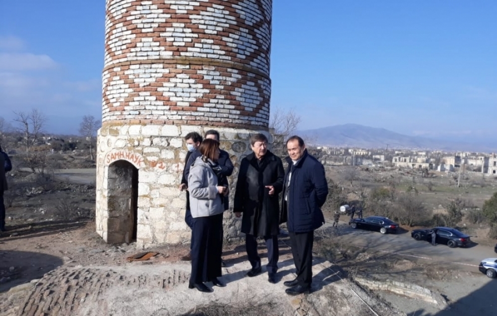 Delegationen von TURKSOY und dem türkischen Rat zu Besuch in Region Aghdam VIDEO