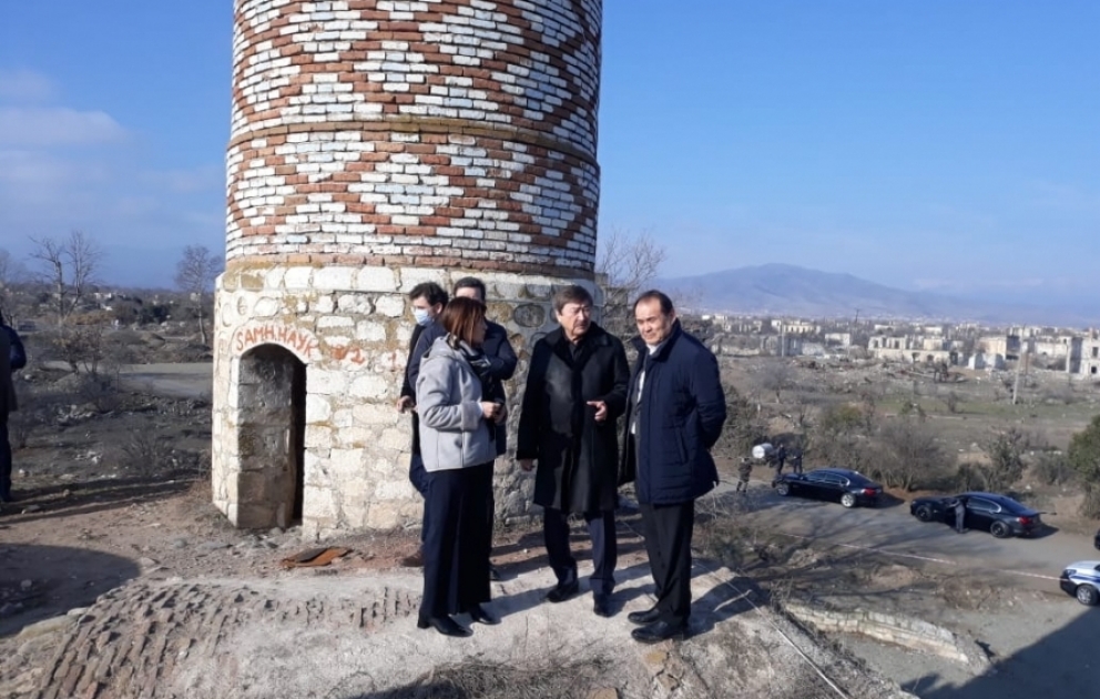 Delegation of TURKSOY, Turkic Council, International Turkic Culture and Heritage Foundation visits liberated Aghdam district VIDEO