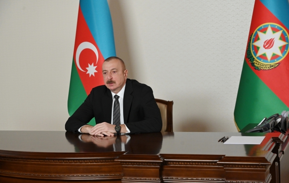 President Ilham Aliyev received in a video format Secretary General of Cooperation Council of Turkic-Speaking States VIDEO