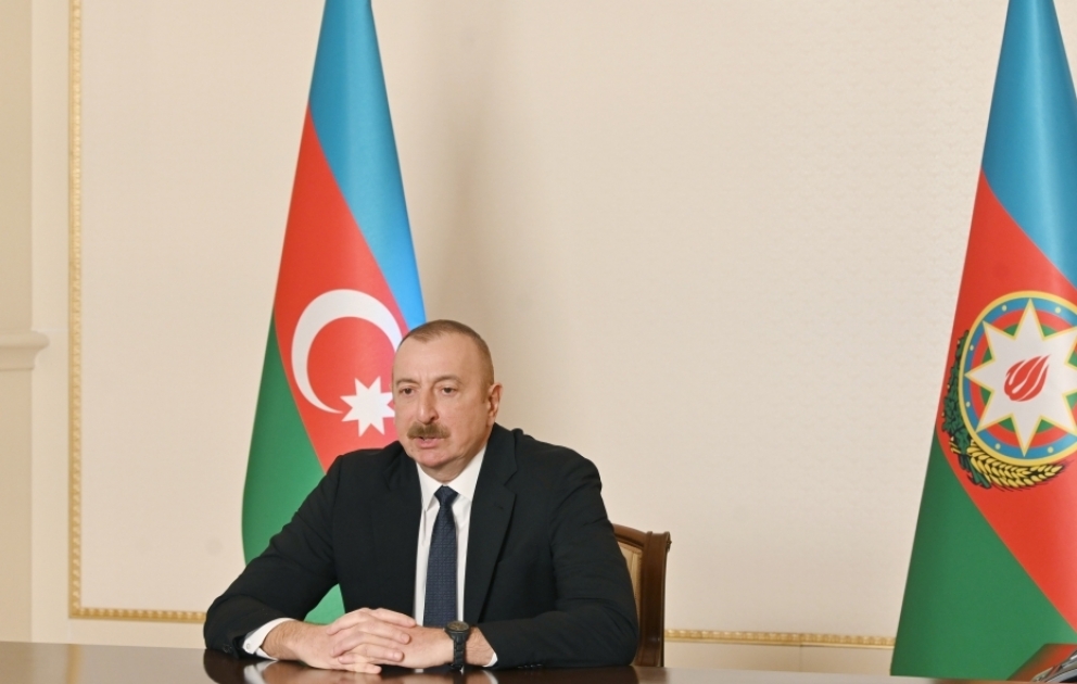 Президент Ильхам Алиев принял в видеоформате Айдына Керимова в связи с назначением его специальным представителем Президента в Шушинском районе ВИДЕО