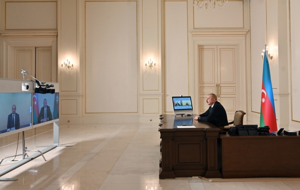 Le président Ilham Aliyev s’entretient par visioconférence avec Vugar Suleymanov à la suite de sa nomination à la tête de l’Agence du déminage VIDEO