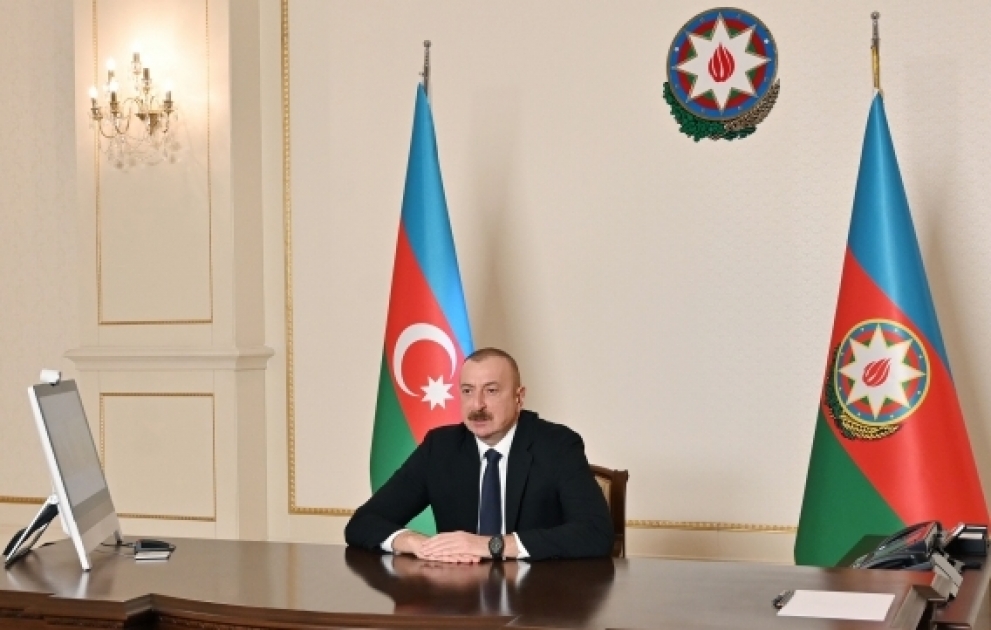 Prezident: Bərpa işlərində peyk görüntülərindən səmərəli istifadə edilməlidir VİDEO