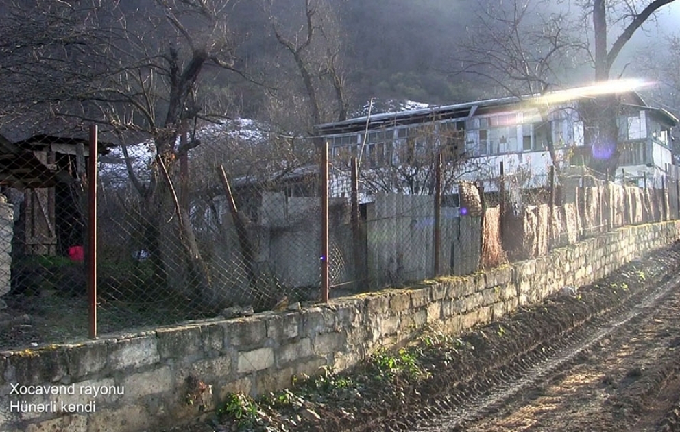 Le ministère de la Défense diffuse une vidéo du village de Hunerli de la région de Khodjavend VIDEO