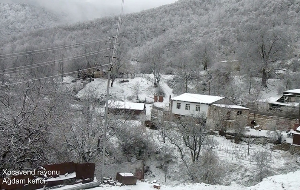 Le ministère de la Défense diffuse une vidéo du village d'Aghdam de la région de Khodjavend VIDEO