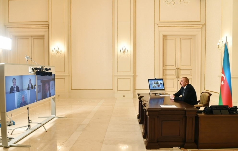 President Ilham Aliyev received in a video format Chief Executive Officer and other senior officials of Signify VIDEO
