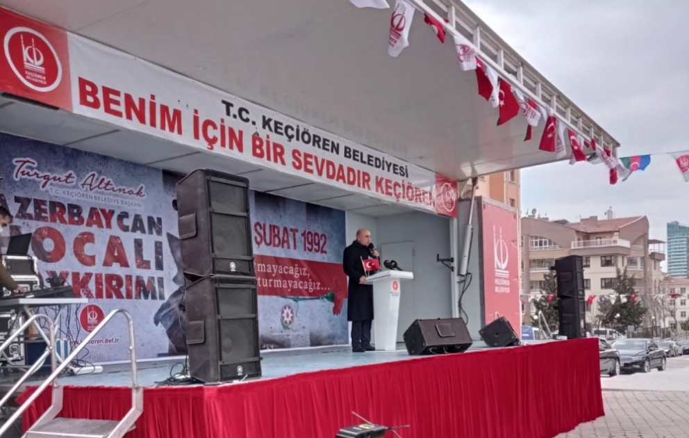 Xocalı soyqırımının ildönümü ilə əlaqədar Ankarada anım tədbiri keçirilib VİDEO
