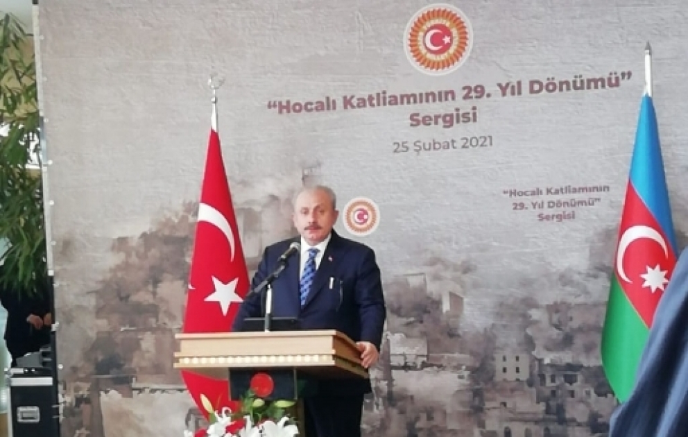 Türkiyə parlamentində Xocalı soyqırımının 29-cu ildönümü ilə bağlı anım mərasimi və sərgi keçirilib VİDEO