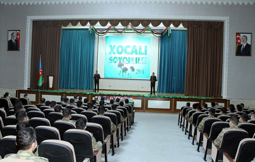 Xocalı soyqırımının 29-cu ildönümü ilə əlaqədar Azərbaycan Ordusunda silsilə tədbirlər keçirilib VİDEO