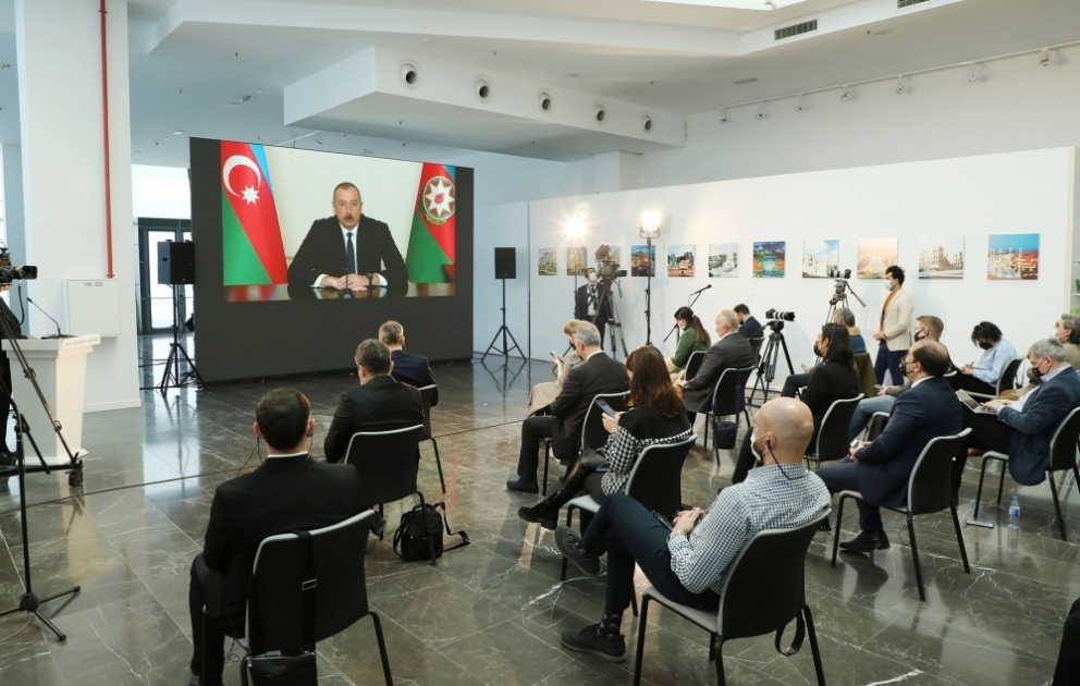 Prezident İlham Əliyev yerli və xarici media nümayəndələri üçün mətbuat konfransı keçirib YENİLƏNİB-6 VİDEO