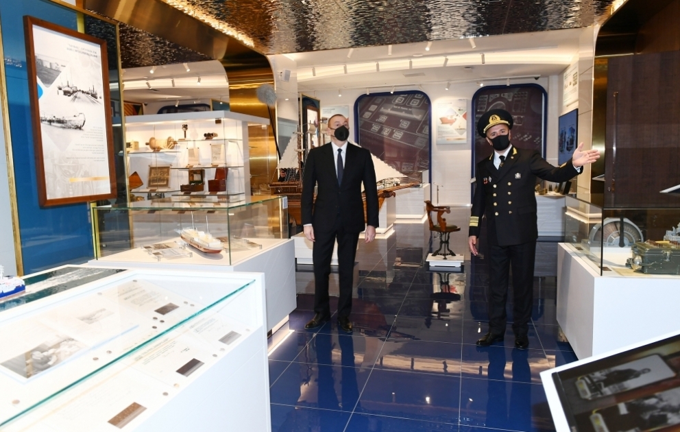 President Ilham Aliyev inaugurated new administrative building of Azerbaijan Caspian Sea Shipping Company VIDEO