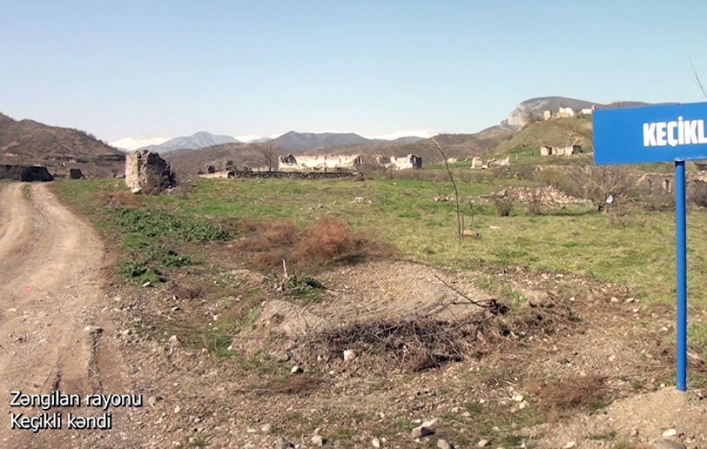 Azerbaijan’s Defense Ministry releases video footages of Kechikli village, Zangilan district VIDEO