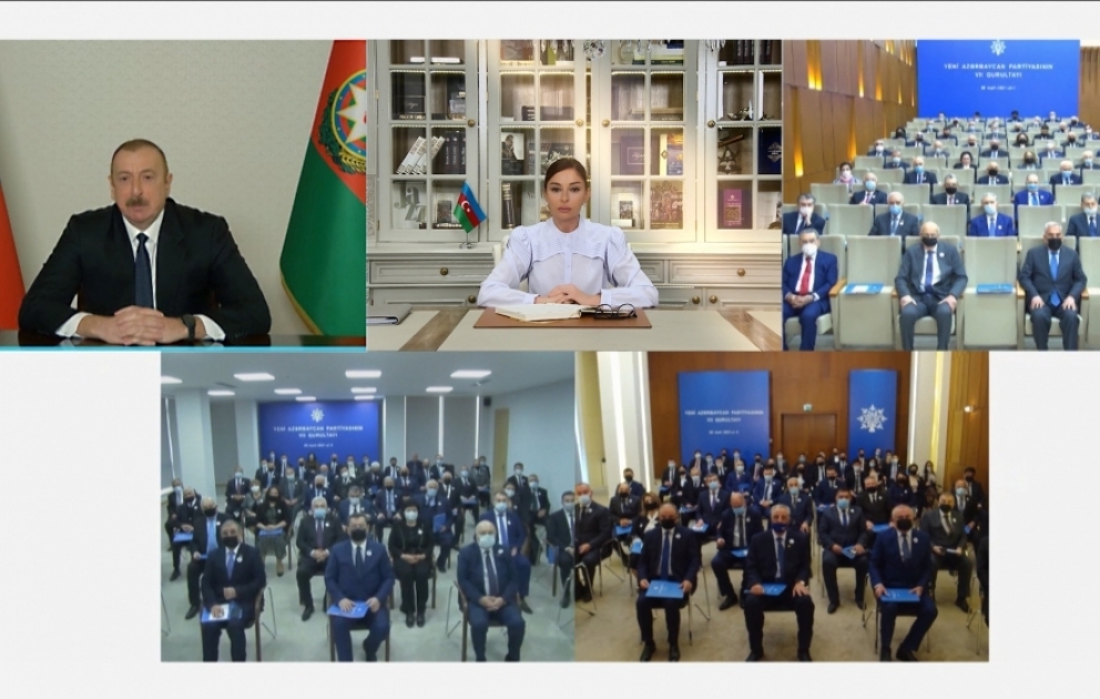 Yeni Azərbaycan Partiyasının VII qurultayı keçirilib YENİLƏNİB-2 VİDEO