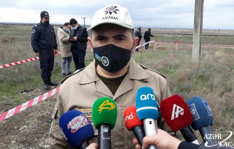 Ermənistan ordusunun Bərdə-Ağdam dəmir yolu xəttinin ərazisinə basdırdığı minalar zərərsizləşdirilir FOTO VİDEO