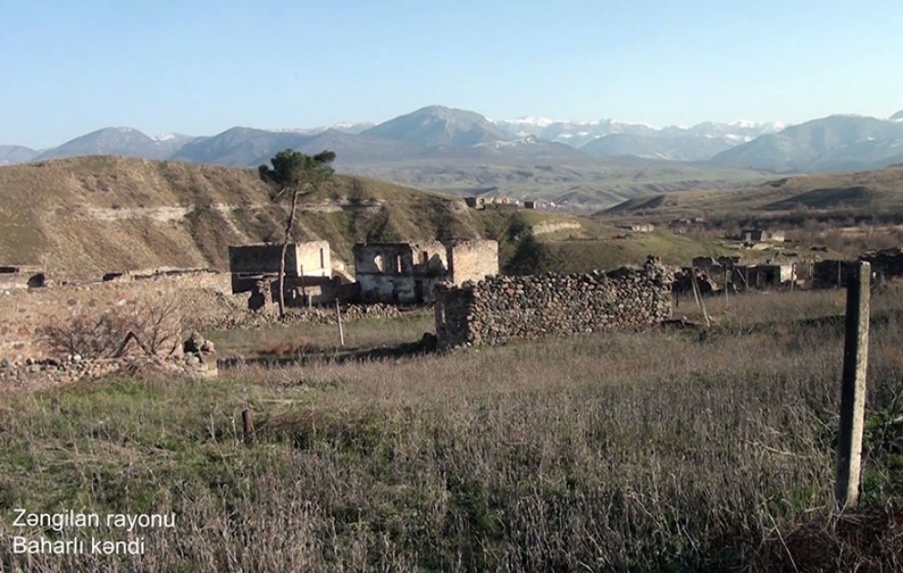 Azerbaijan's Defense Ministry releases video footages from Baharli village, Zangilan district VIDEO