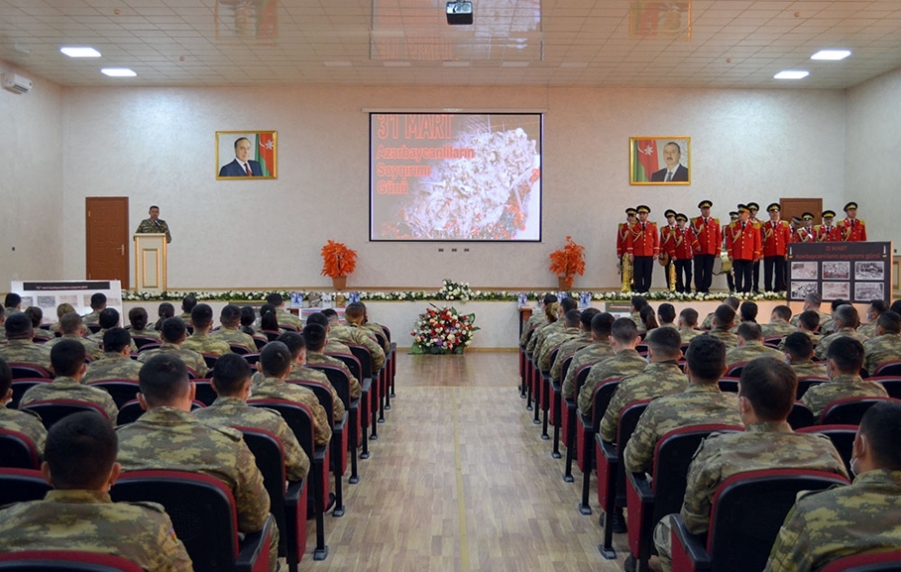 Azərbaycanlıların soyqırımının ildönümü ilə bağlı Azərbaycan Ordusunda silsilə tədbirlər keçirilib VİDEO