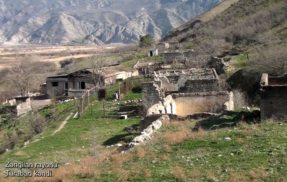 Azerbaijan’s Defense Ministry releases video footages of Turabad village, Zangilan district VIDEO